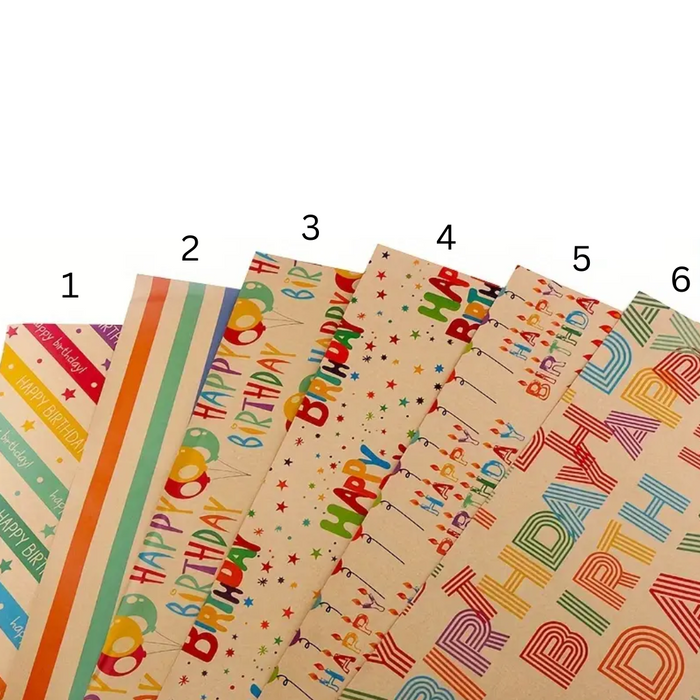 Kraft Birthday Gift Wrapping Paper 1pc