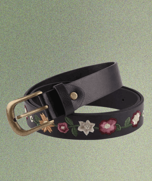 Classic Floral Embroidered Belt