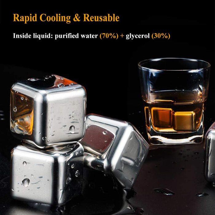 Stainless Steel Ice Cube with Tongs Set