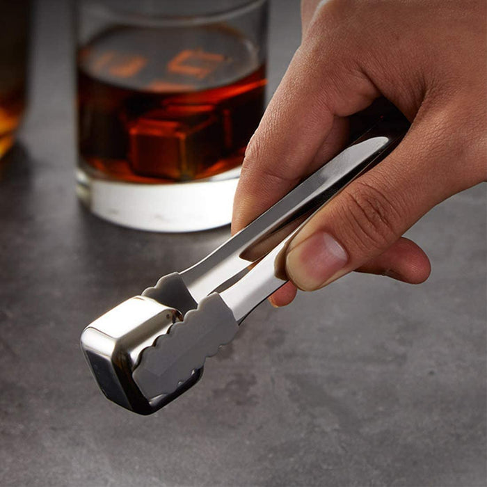 Stainless Steel Ice Cube with Tongs Set