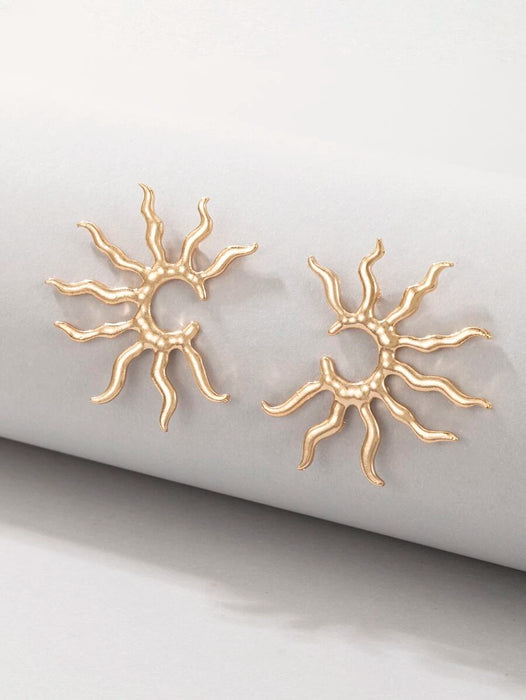 Half-Sun Design Earrings