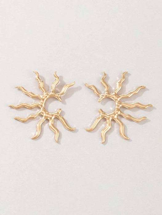 Half-Sun Design Earrings