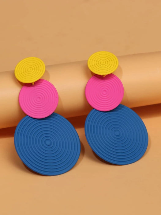 Tiered Disc Shaped Earrings