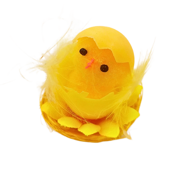 Easter Chenille Chick Hatched Decor