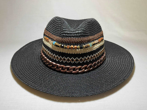 Embroidered Boho Style Panama Sun Hat