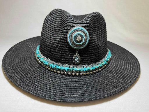 Black Folk Style Panama Sun Hat