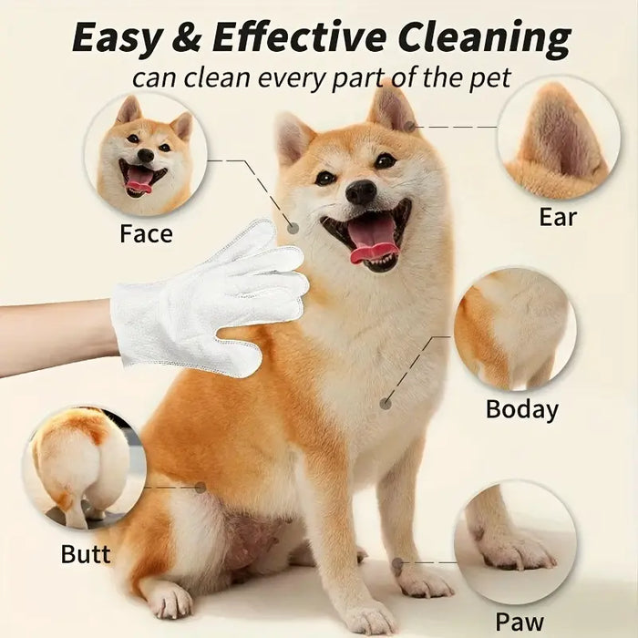 Pet Grooming Wipes Gloves (6-Pack)