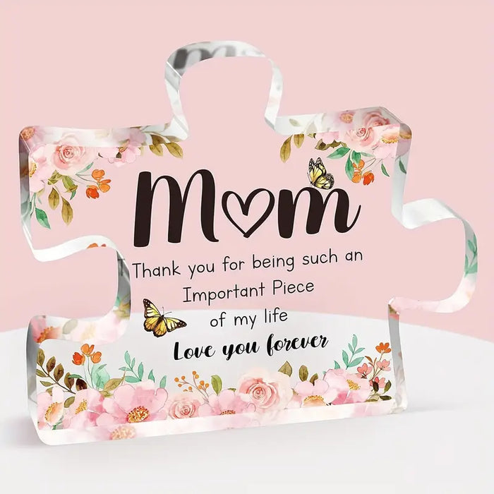 Acrylic Flower Puzzle Plaque for Mothers