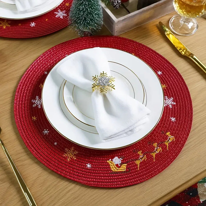 Christmas Round Table Mats Set of 4