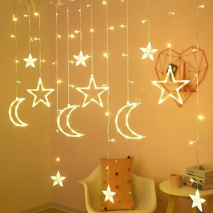 LED Star and Moon String Lights for Ramadan