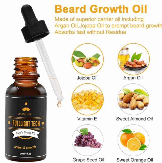 FULLLIGHT TECH Men's Beard Kit - Beard Oil