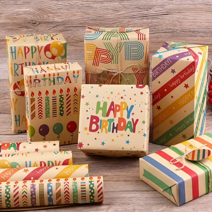 Kraft Birthday Gift Wrapping Paper 1pc