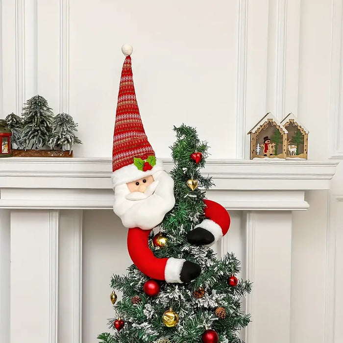 Santa Hugger Christmas Tree Topper