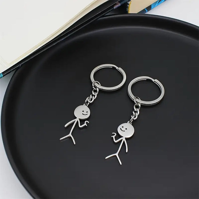 Stickman Heart Duo Keychains