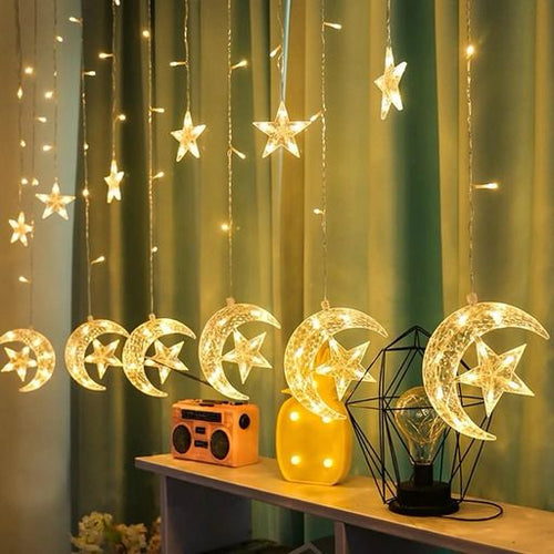 LED Star and Moon String Lights for Ramadan