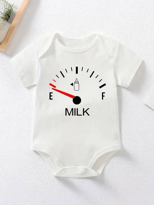 Cute Milk Timer Baby Bodysuit