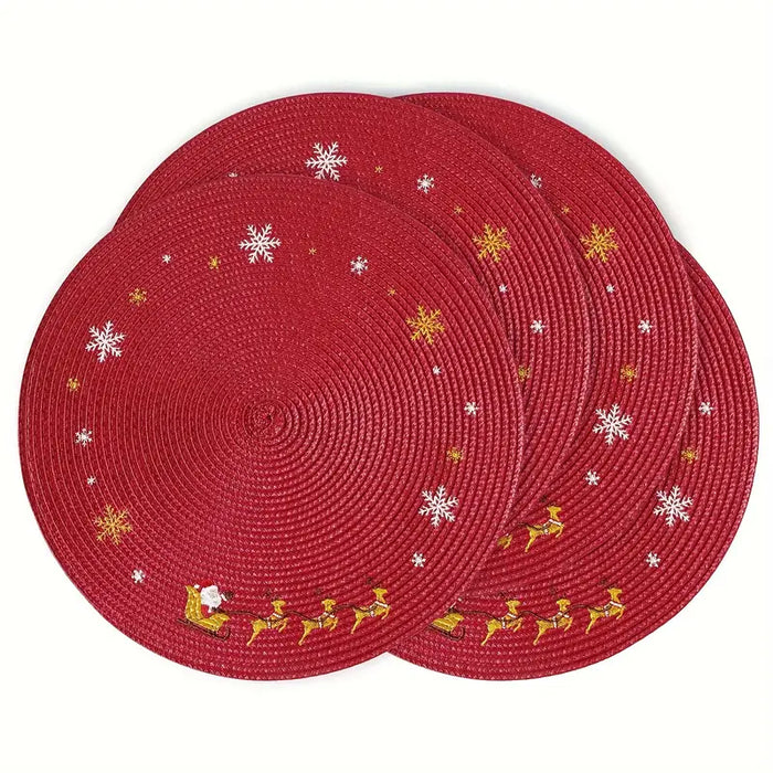 Christmas Round Table Mats Set of 4