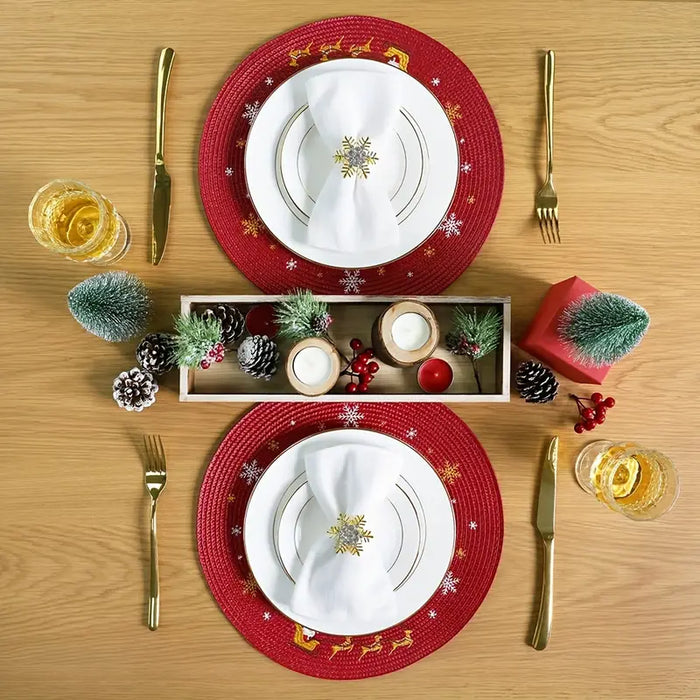 Christmas Round Table Mats Set of 4