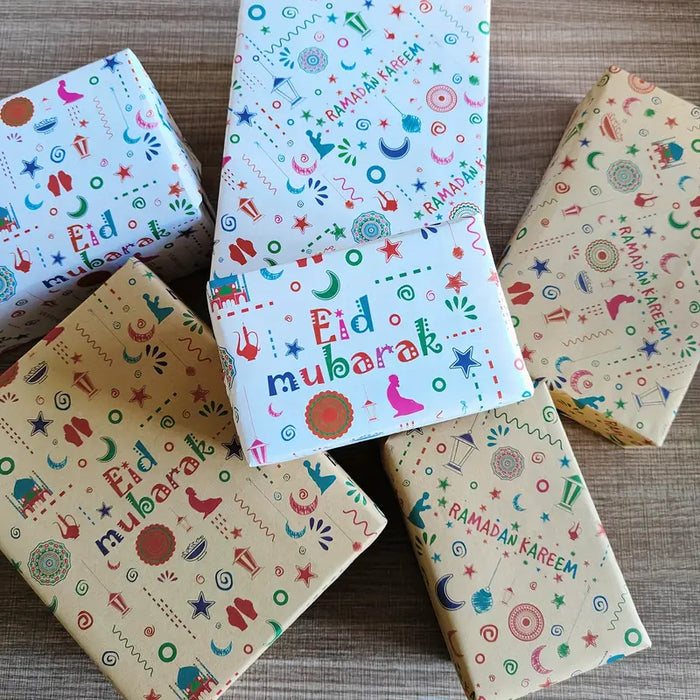 Eid Mubarak Kraft Wrapping Paper 1pc