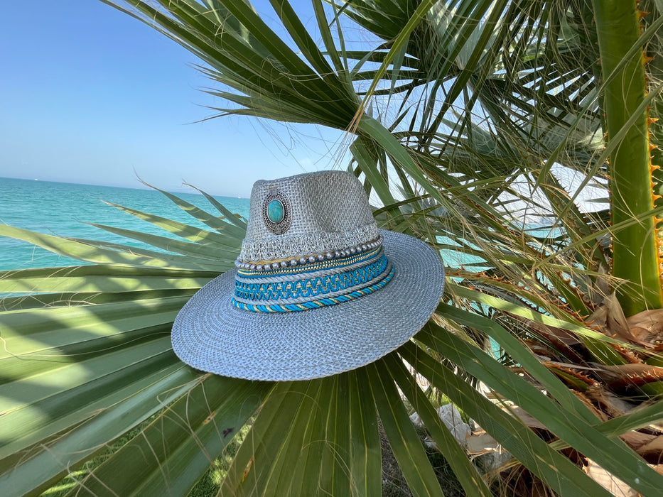 Silver Splash Fedora Sun Hat