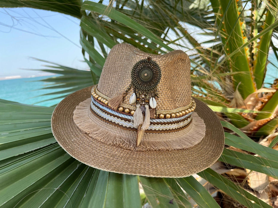 Golden Splash Fedora Sun Hat