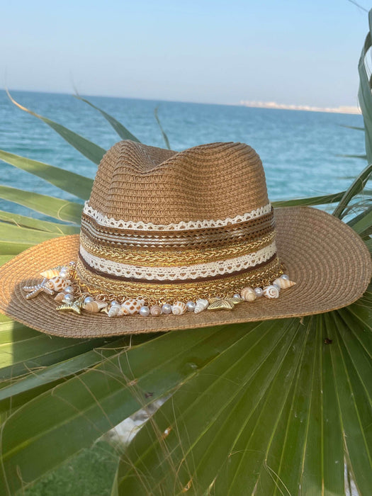 Chic Elegant Khaki Panama Sun Hat