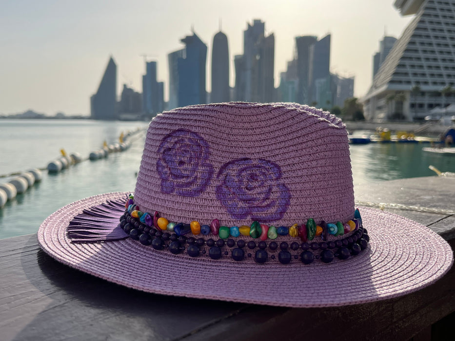 Spring Classic Purple Panama Sun Hat