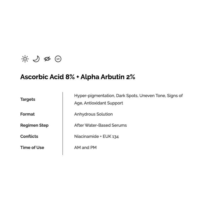 The Ordinary Ascorbic Acid 8% + Alpha Arbutin 2% 30ML