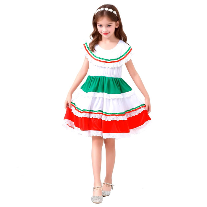 Girls Classic Mexican Traditional Costume