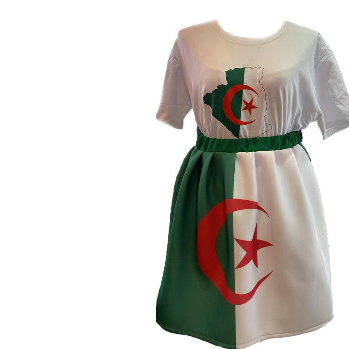 Customized International Day Outfit - Shirt & Skirt Set زي اليوم الدولي المخصص - طقم قميص وتنورة