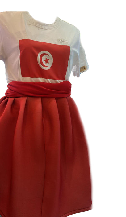 Customized International Day Outfit - Shirt & Skirt Set زي اليوم الدولي المخصص - طقم قميص وتنورة