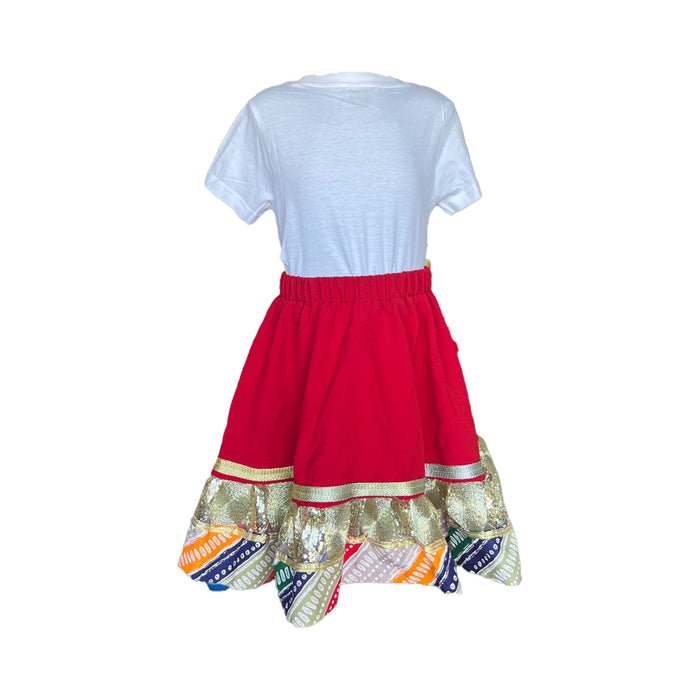 Customized International Day Outfit - Shirt & Skirt Set زي اليوم الدولي المخصص - طقم قميص وتنورة