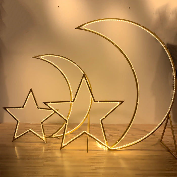 Golden Moon Star Light Decorative for Ramadan