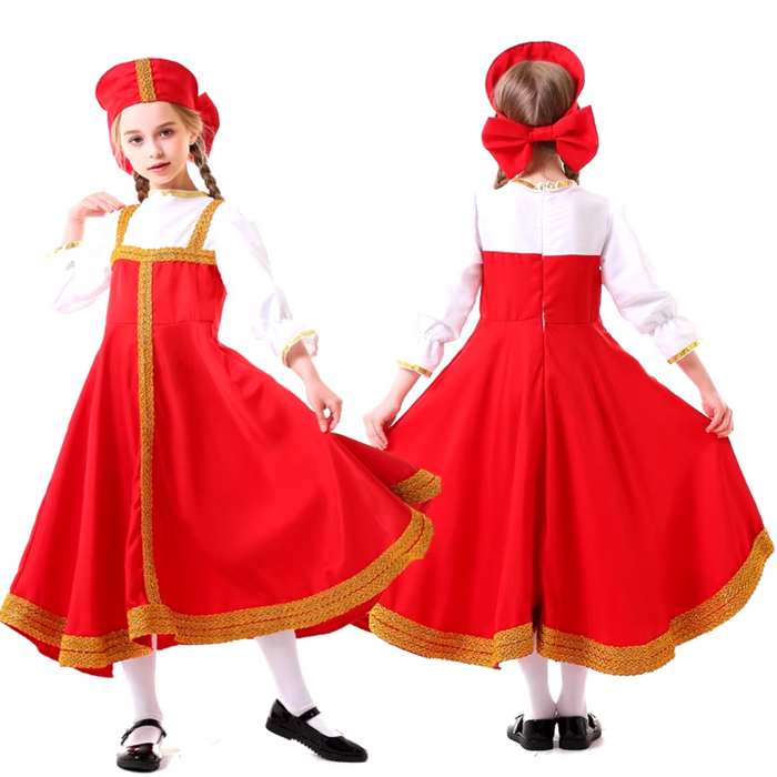 Girls Russian Folk Dance Costume