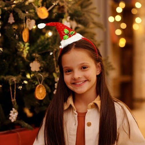 Christmas Glitter Hat Headband