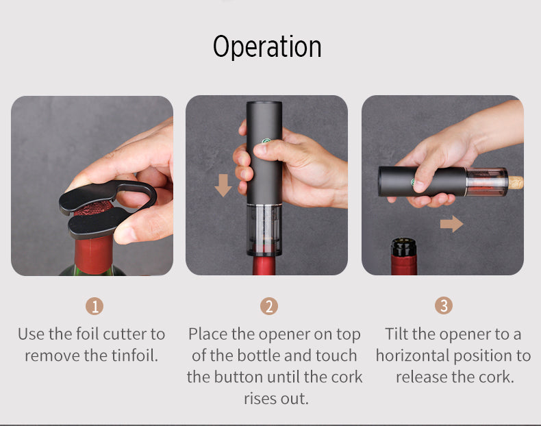 Automatic Electric Corkscrew Opener