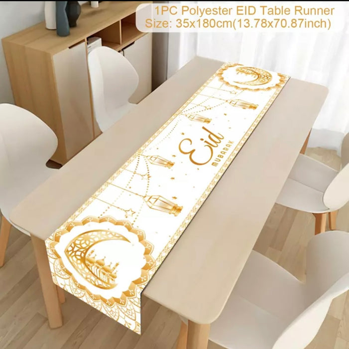 Ramadan Table Runner Eid Mubarak Decoration