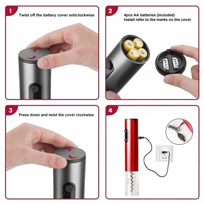 Automatic Electric Corkscrew Opener