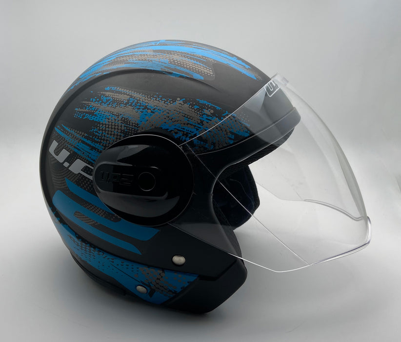 UP2 LEVO BLACK BLUE  Motorsport Helmet i-40