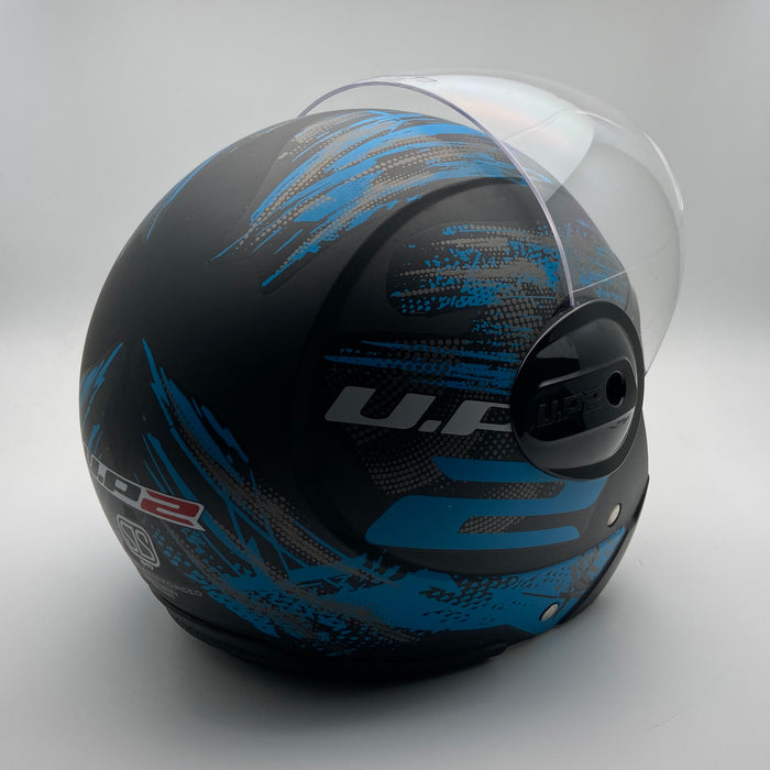 UP2 LEVO BLACK BLUE  Motorsport Helmet i-40