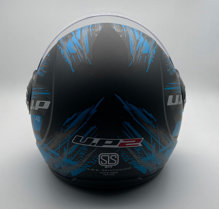 UP2 LEVO BLACK BLUE  Motorsport Helmet i-40