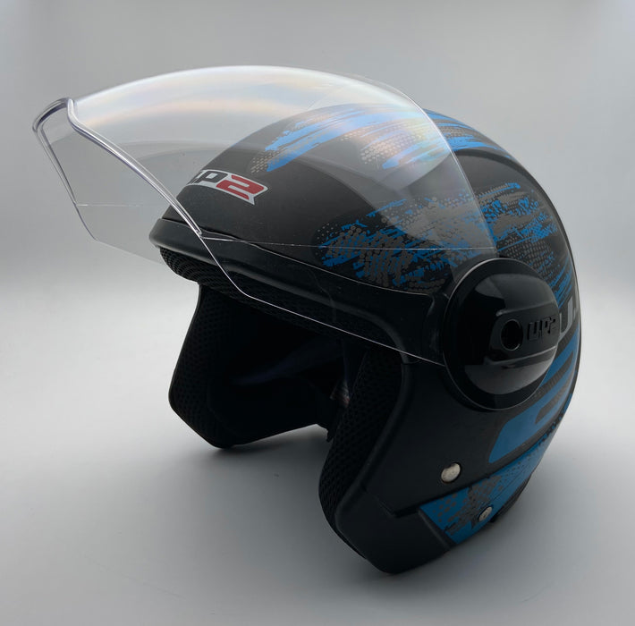 UP2 LEVO BLACK BLUE  Motorsport Helmet i-40