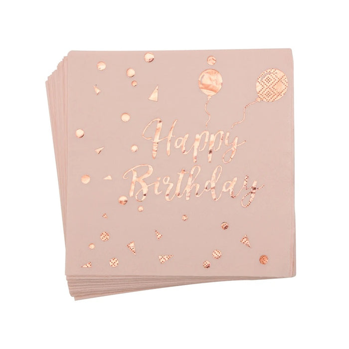 Happy Birthday Rose Gold Party Decorations