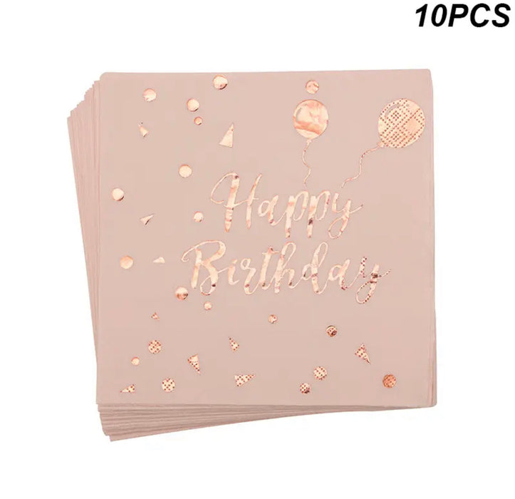 Happy Birthday Rose Gold Party Decorations