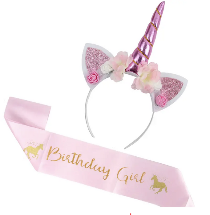 Unicorn Headband with Sash Paper Party decoration