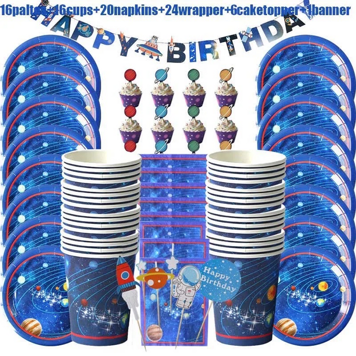 Space theme birthday party decoration